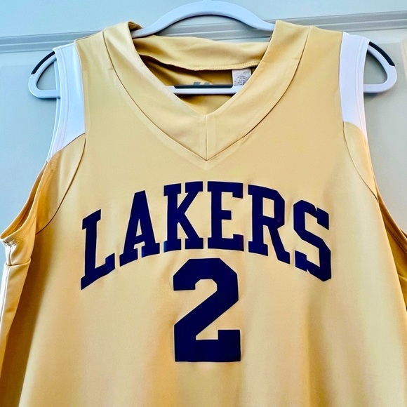 A4 Athletic Apparel Los Angeles Lakers Themed Sleeveless Basketball Jersey #2, M - Picture 3 of 11